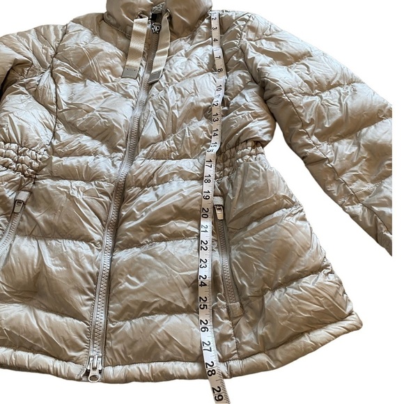 Athleta Banner Peak Down Jacket, Dove Grey Champagne, Size Large EUC - Picture 4 of 11